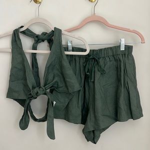 Linen Top & Short Set